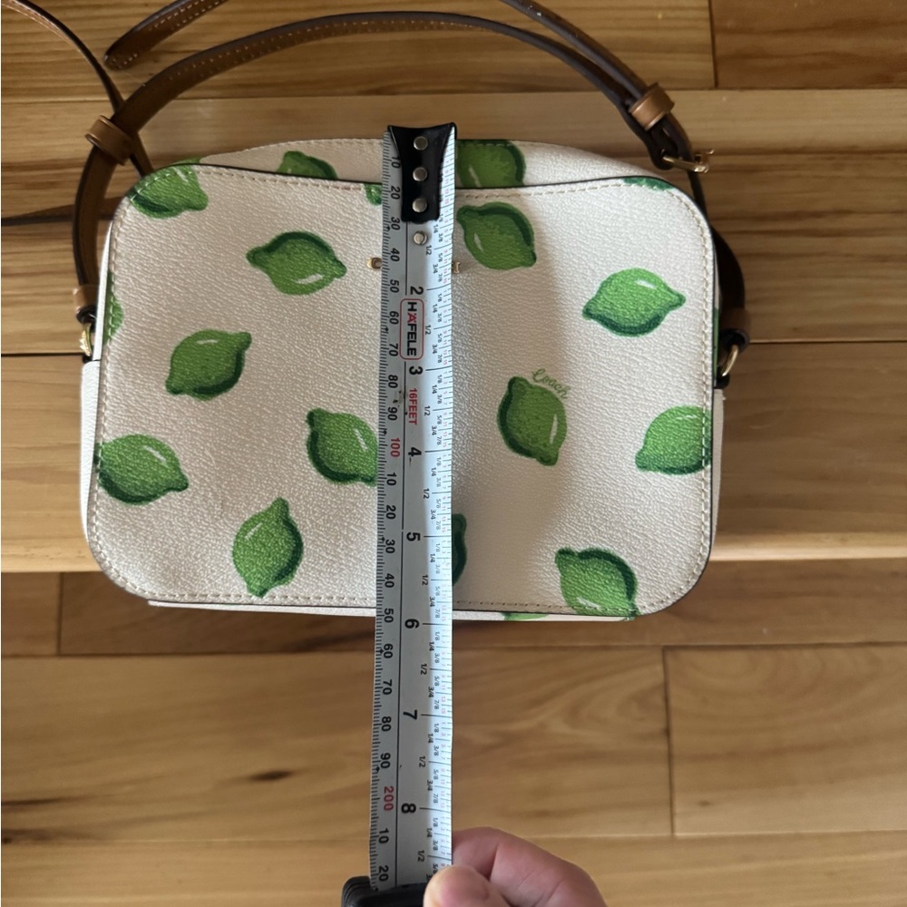 Coach White and Green Lime Crossbody Camera Style Bag - Picture 13 of 16